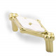SETE Ручка ASTOR матовое золото с белой вставкой ромб кнопка 064мм RM-ASTOR64