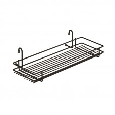 Рейлинг-полка широкая короткая 450*215*105 черный матовый MX-060 BL