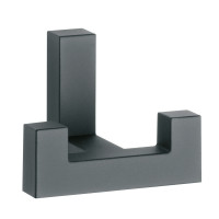 SETE Крючок 2-х рожковый K-6085L, черный