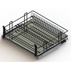 Посудосушитель выкатной база 600 мм БЕЗ НАПРАВЛЯЮЩИХ (LOFT ЧЕРНЫЙ)