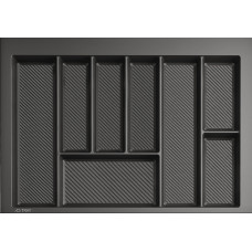 Вклад-лоток для столовых приборов 700мм (590-650) графит TRAY