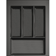 Вклад-лоток для столовых приборов 400мм (290-350) графит TRAY