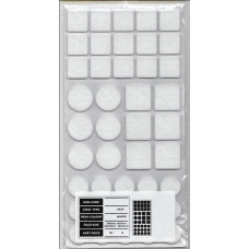 Наклейка д\ног Белый ассорти 20*20+25*25+20*25 (50шт на листе)