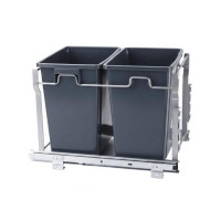 Ведро STANLY 2*15л с довод.400мм Антрацит с креп.к фасаду, BS-STANLY400-90 SETE