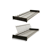 Посудосушитель EVA Dark Side, 600мм, без рамки, 2 поддона, графит