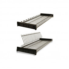 Посудосушитель EVA Dark Side, 700мм, без рамки, 2 поддона, графит