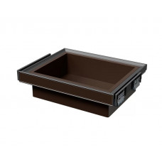 ALPHALUX Выдвижная корзина в базу 600 мм, 564х430х140, экокожа, темно-коричневый