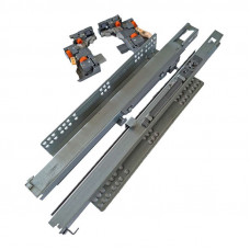 Направляющие скрытого монтажа с регулировкой зазора 3D D-MOTION 500мм 40кг ПВ, Push-2-Open+замок