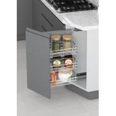 Бутылочница углов 45, 300мм STARAX хром 3-х уров. с сеткой S-2222