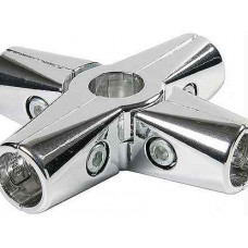 R-45/UNO24 Соединитель 6-и труб усиленный хром (2части)