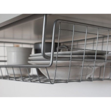 Корзина навесная 120*400*450 (Металлик серебристый) KN-120*400*450.26