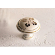 SETE Ручка NICOLETTA01 белая с золотым рисунком кнопка, RM-NICOLETTA01-31