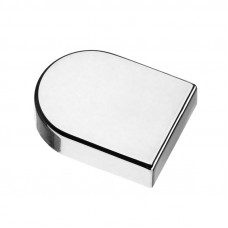 Заглушка пластиковая на петлю для стекла, овальная, ХРОМ