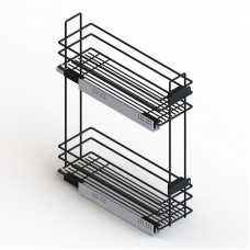 Бутылочница LOFT Квадро 2 (лев) с направляющими (Черный)