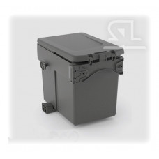 Ведро кухонное выдвижное с крышкой (крепл. на дверцу) 15л , пластик