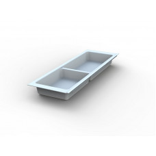 Лоток для столовых приборов Traybond 157х480мм, 2 секции, белый