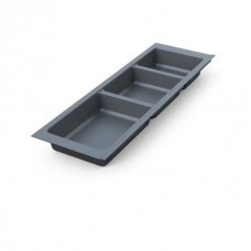 Лоток для столовых приборов Traybond 157х480мм, 3 секции, антрацит