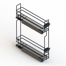 Бутылочница Квадро 1 (прав) с направляющими (LOFT Черный)