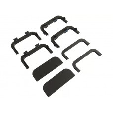 GOLA Комплект соединителей и заглушек для П-обр. профилей (8шт.), пластик, черный FRM9201.01.B