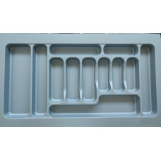 Вклад-лоток для столовых приборов 900мм (850x490) серый рифленый матовый 2009-3