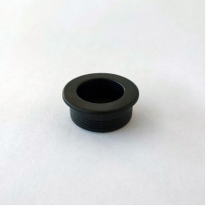 Ручка врезная круглая D41, пласт. ЧЕРНАЯ