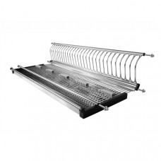 Сушилка для посуды 1-х ур. нерж 800мм с поддоном