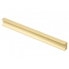 Ручка мебельная алюминиевая GROOVE 160мм/190мм, светлое брашированное золото