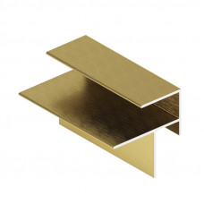 Угол прямой внешний/внутренний для цоколя L=100 Золото крац