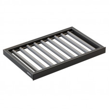 Вешалка для брюк выдвижная 764х469х65 металл Черный, рейка Серый