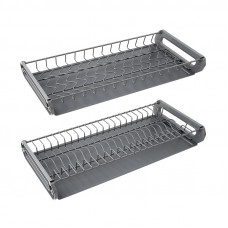 Сушилка для посуды 2-х ур. 600мм с рамой и поддоном Вулканический серый EVOLUTION