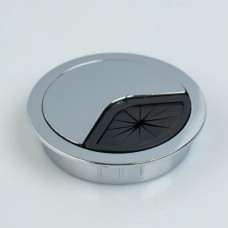 Кабель-канал d-60, металл ,хром,резиновая вставка PK-Т60-01 SETE НОВИНКА