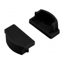 Заглушка для накладного профиля Черный 16*7 без отверстия AQ