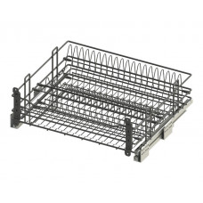 Посудосушитель выкатной база 600 мм БЕЗ НАПРАВЛЯЮЩИХ (графит)