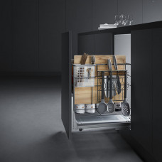 Выдвижная корзина NANO UNIHOPPER 300мм серая с доводчиком